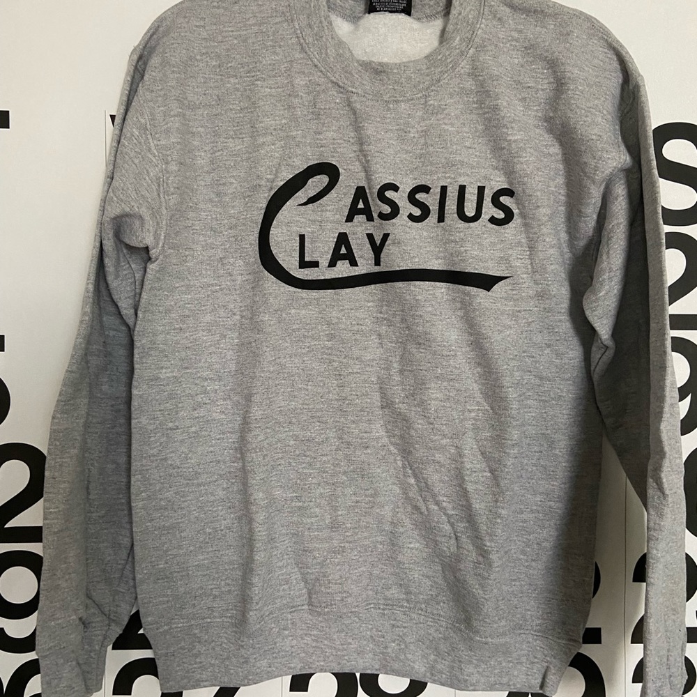 BRAND NEW VINTAGE Cassius Clay Muhammad Ali Sweatshirt 50/50 Cotton Poly SMALL!